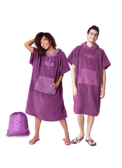 Nixie Purple Poncho-Towel